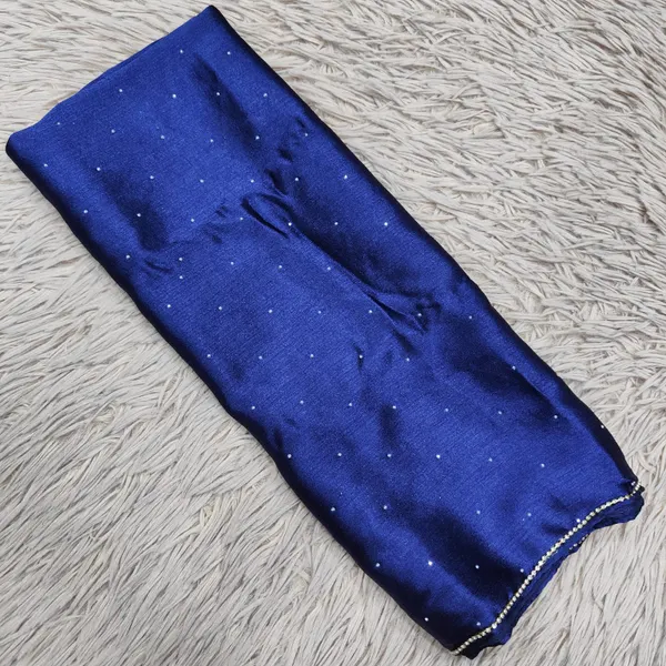 Soft Crushed Satin Hijabs with Stone Border | HJ19